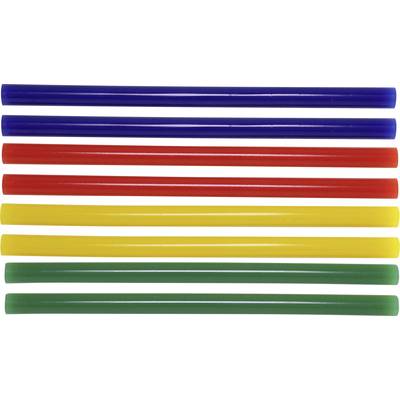 TOOLCRAFT TC-11200X8C Bâtons de colle 11 mm 200 mm jaune, bleu, vert, rouge 250 g 8 pc(s)