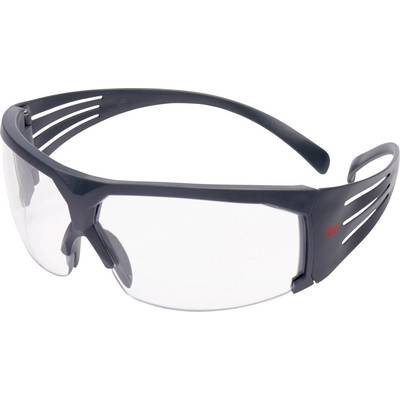 Lunettes de protection avec verres transparents et monture noire, adaptées à une utilisation dans des environnements de travail pour protéger les yeux.