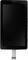 Un smartphone Microsoft noir est montré verticalement, éteint et connecté à une clé USB au niveau du port inférieur.