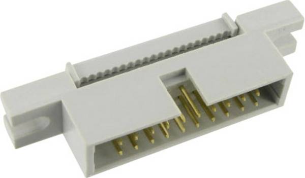 TRU COMPONENTS 1589802 Connecteur fil à carte avec bride de fixation Pas: 2.54 mm Nbr total de pôles: 50 Nbr de rangées: 2 1 pc(s)