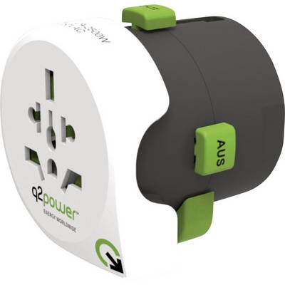 Q2 Power 2.100100 Adaptateur de voyage Weltreiseadapter Qdapter-0