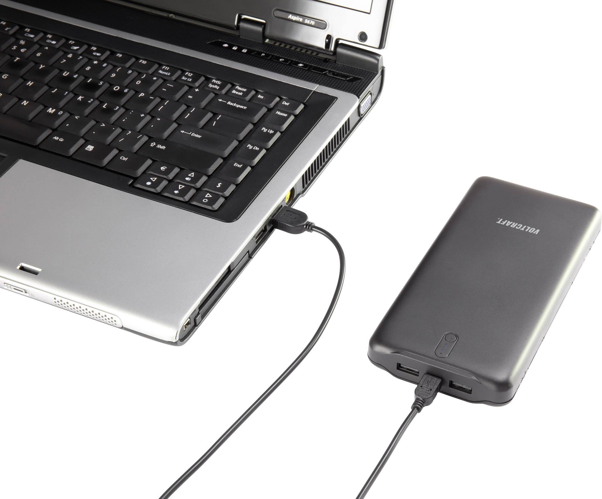 VOLTCRAFT Powerbank (batterie supplémentaire) 20000 mAh LiPo noir-2