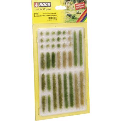 Emballage en plastique avec différentes bandes d'herbe en vert clair et vert foncé sur un fond jaune, adapté pour la maquette.