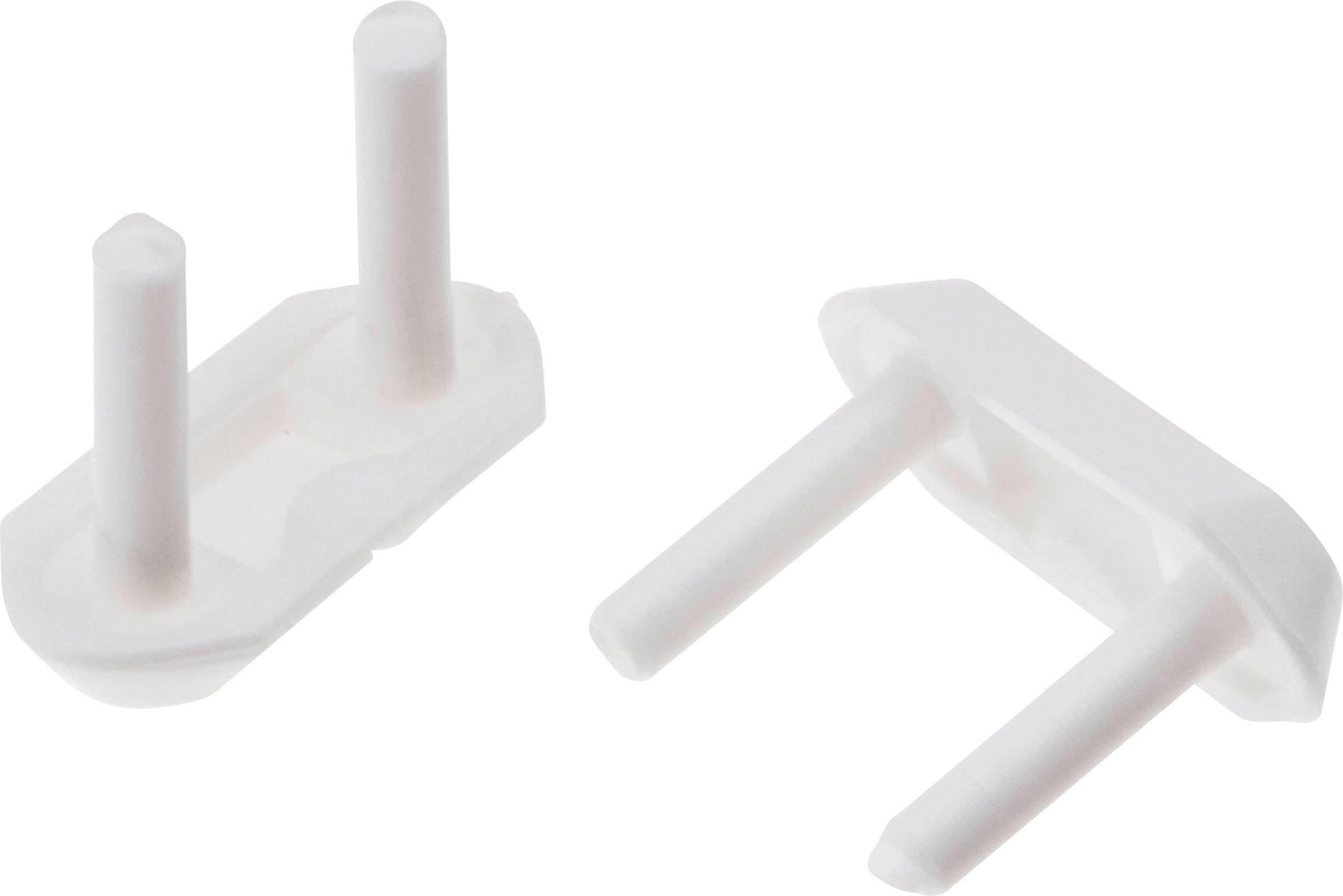 Deux stylos cylindriques blancs en plastique utilisés pour fixer des meubles, représentés sur un fond clair.