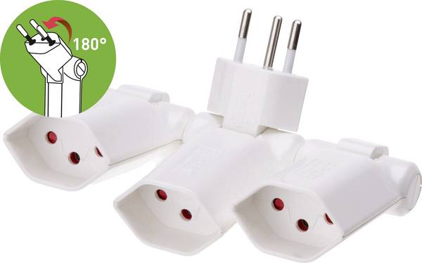 Max Hauri 130928 x3 Bloc multiprise blanc