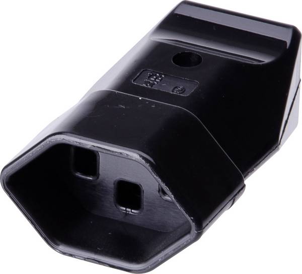 Max Hauri 106425 Prise d'alimentation suisse Polyamide  250 V noir