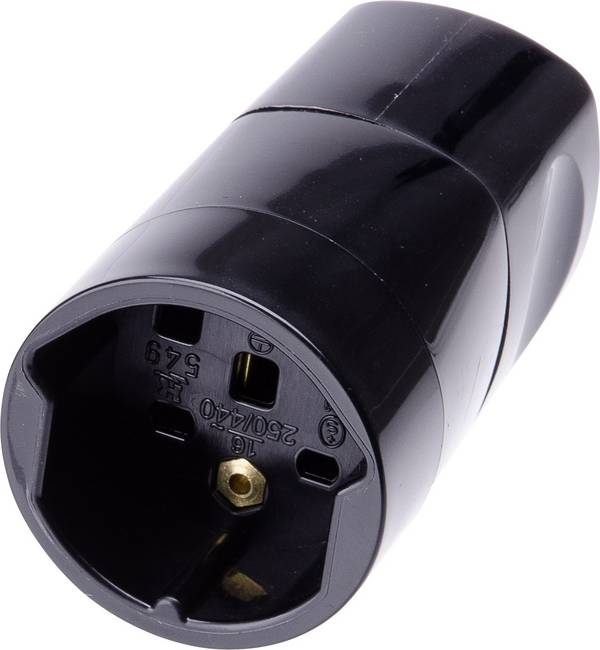 Max Hauri 111650 Prise d'alimentation suisse plastique  400 V noir