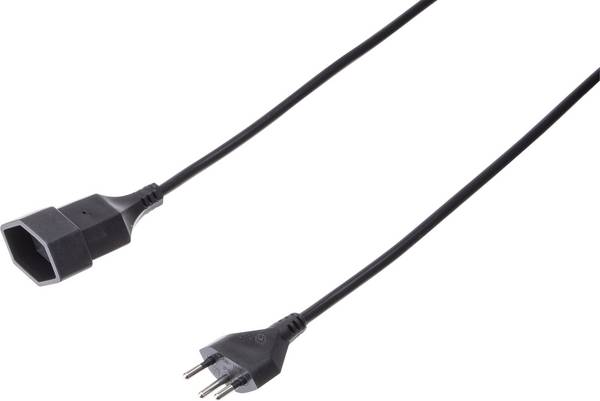 Max Hauri 114400 alimentation Rallonge   noir 3.00 m H05VV-F 3G 1,0 mm²