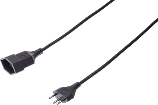 Max Hauri 114403 alimentation Rallonge   noir 5.00 m H05VV-F 3G 1,0 mm²