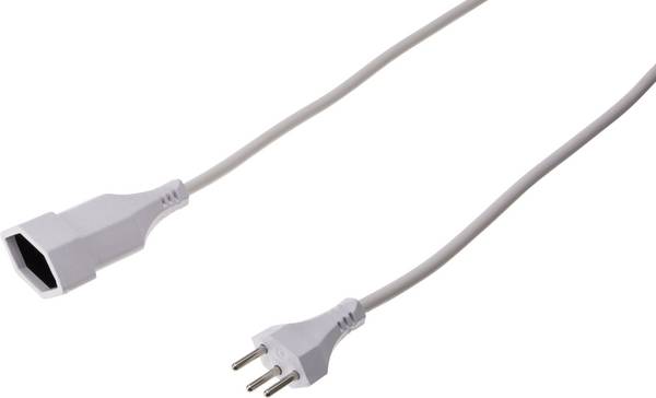 Max Hauri 114401 alimentation Rallonge   blanc 3.00 m H05VV-F 3G 1,0 mm²