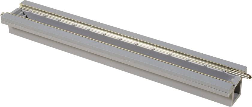 Un verrou métallique gris pour portes coulissantes, illustrant la fonctionnalité des serrures de sécurité pour les espaces résidentiels et commerciaux.