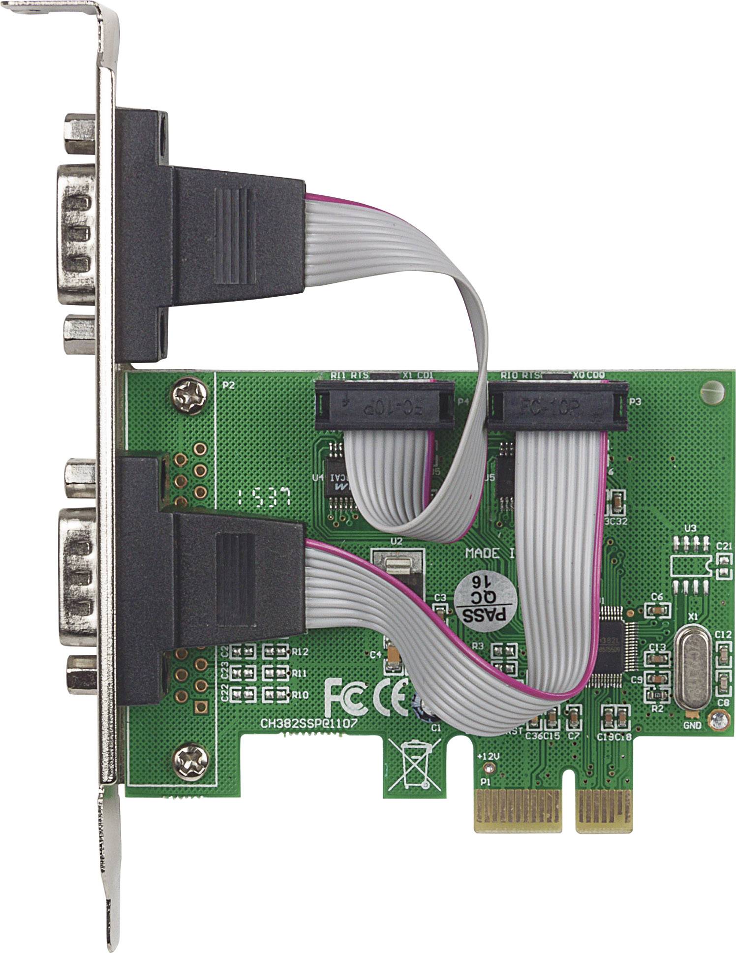 Manhattan 152082 2 ports Carte enfichable sérielle sériel (9 broches) PCIe-2