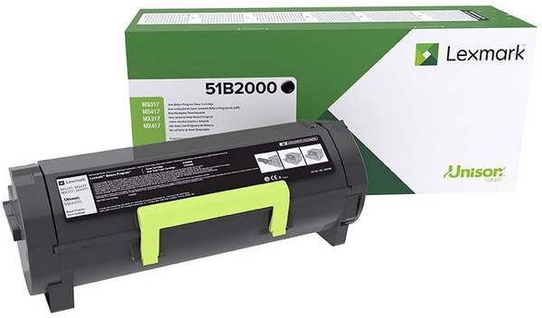 Lexmark Retour de toner MS317 MS417 MS517 MS617 MX317 MX417 MX517 MX617 d'origine  noir 2500 pages 51B2000
