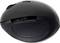 Souris d'ordinateur sans fil noire au design ergonomique et à la zone latérale texturée pour une meilleure prise en main.