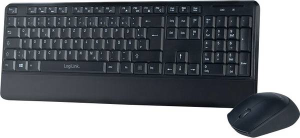 LogiLink ID0161 radio Kit souris + clavier  allemand, QWERTZ noir