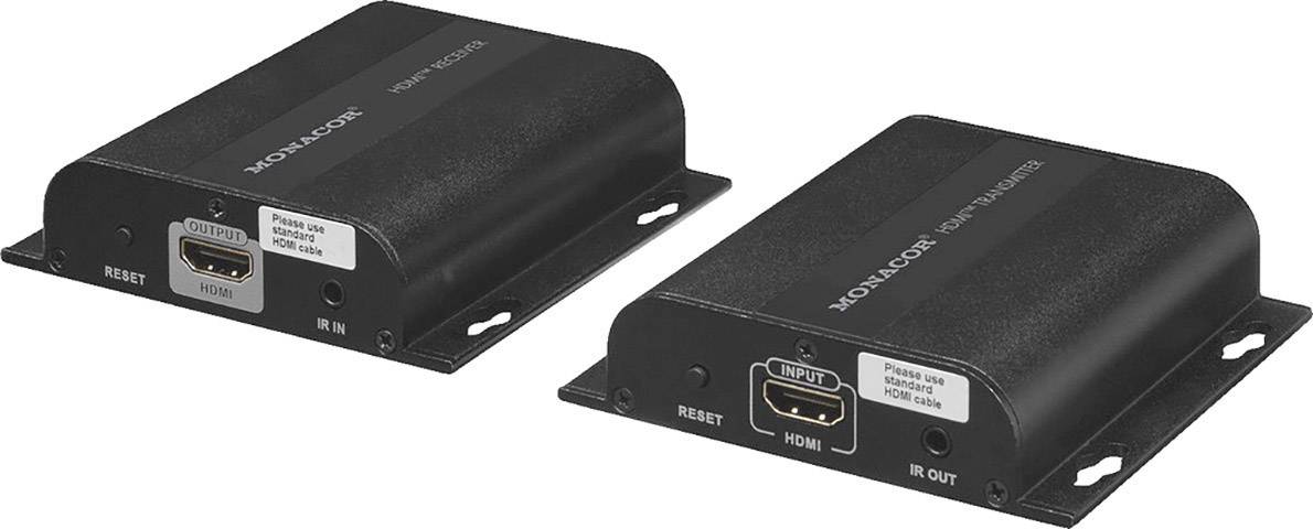 Monacor INS-100Z LAN (10/100 Mo/s), HDMI™ Répéteur (extension) câble réseau RJ45 100 m