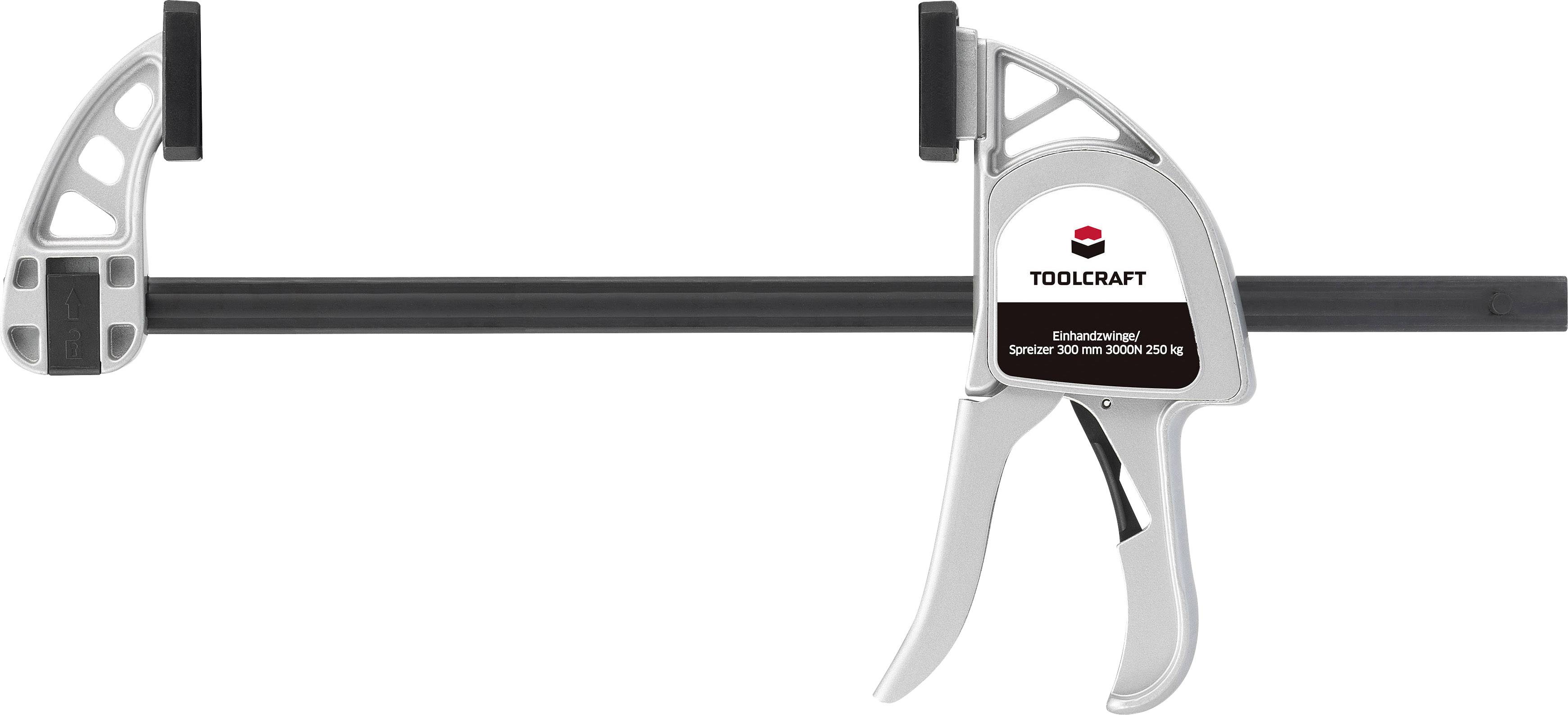 TOOLCRAFT 1595615 Serre-joint à bras préhenseur Envergure max.:500 mm Longueur: 500 mm Mesures d'empattement:85 mm
