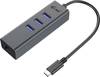 Adaptateur réseau i-tec i-Tec USB-C Metal 3-Port - Hub - 3 x SuperSpeed USB 3.0 + 1 x 10/100/1000 10 / 100 / 1000 MBit/s USB-C®