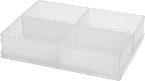raaco A 7-1 Insert de coffret de rangement (L x l x H) 220 x 160 x 47 mm Nombre de compartiments: 4 Piece Contenu 1 pc(s)