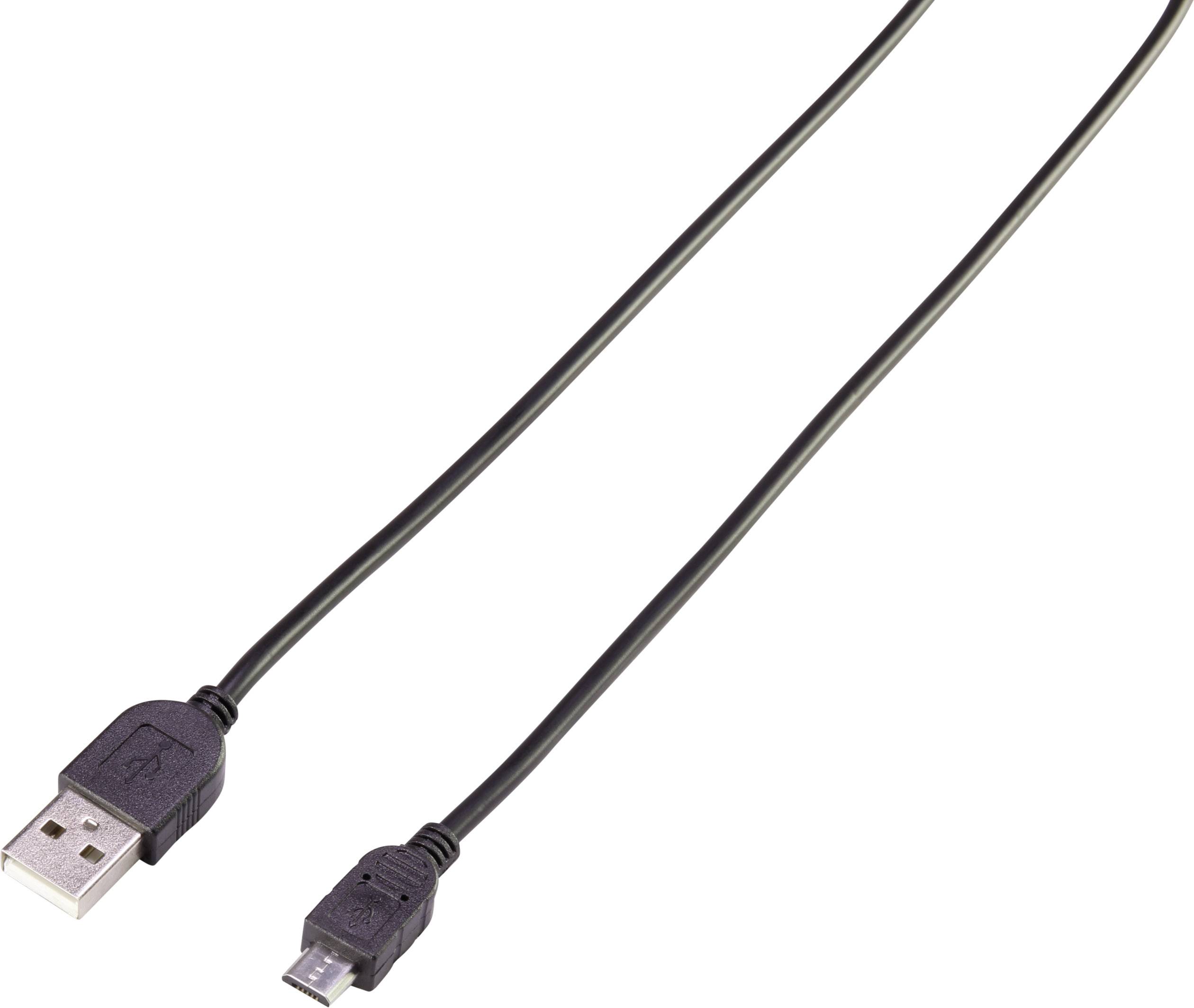 Câble USB avec connecteurs standard et micro-USB.