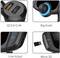 Ports USB 'QC3.0+2.4A', grand bouton rotatif, entrées/sorties ligne, entrée Micro SD. Éléments de commande d'un appareil de lecture audio pour véhicule.