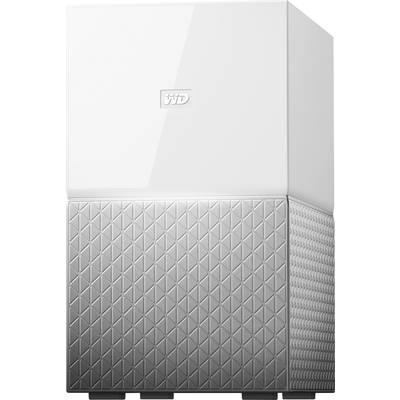 Disque dur externe avec un couvercle supérieur blanc brillant et un boîtier structuré argenté.