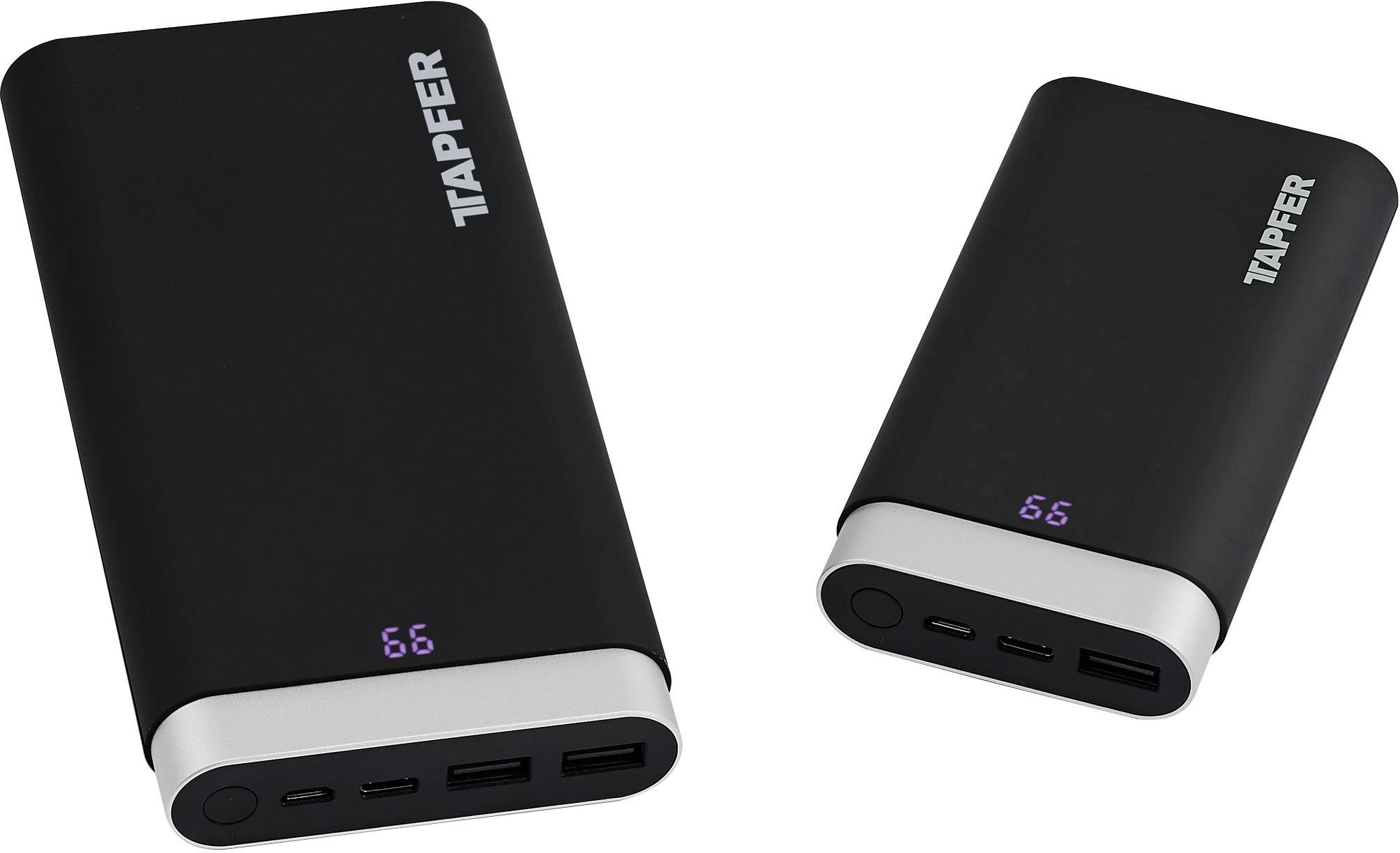 Tapfer TCP-20100 Powerbank (batterie supplémentaire) 20100 mAh Li-Ion noir, argent-1
