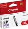 Cartouche d'encre Canon Pixma, Modèle 581 PB, taille XL, en emballage rouge et blanc. Contient un encre ChromaLife100 pour imprimante.