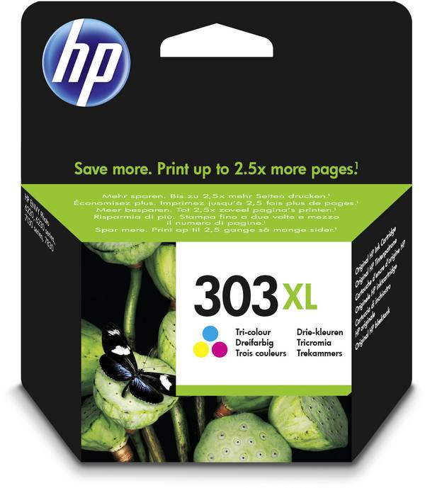 HP Encre 303XL d'origine cyan, magenta, jaune T6N03AE Encre
