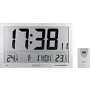 Eurochron EFWU Jumbo 102 radiopiloté(e) Horloge murale 37 cm x 23 cm x 3 cm argent