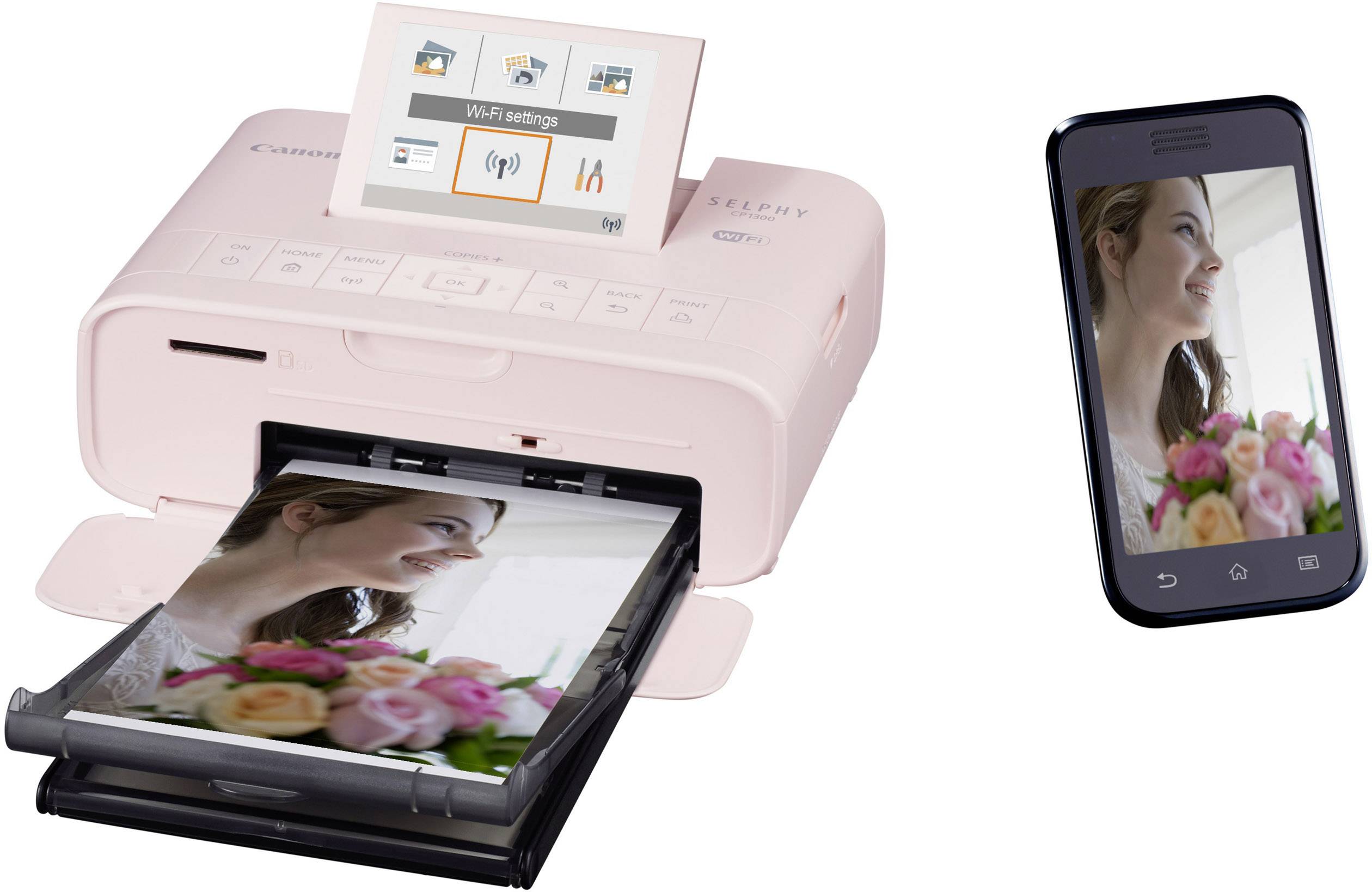 Canon Selphy CP 1300 pink Imprimante photo Résolution d'impression: 300 x 300 dpi Format papier (max.): 148 x 100 mm-1