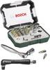 Bosch Accessories Promoline 2607017392 Jeu d'embouts 27 pièces vis à fente, vis Pozidriv, cruciforme Phillips, 6 pans intérieurs, 6 pans intérieurs (TX) avec cliquet