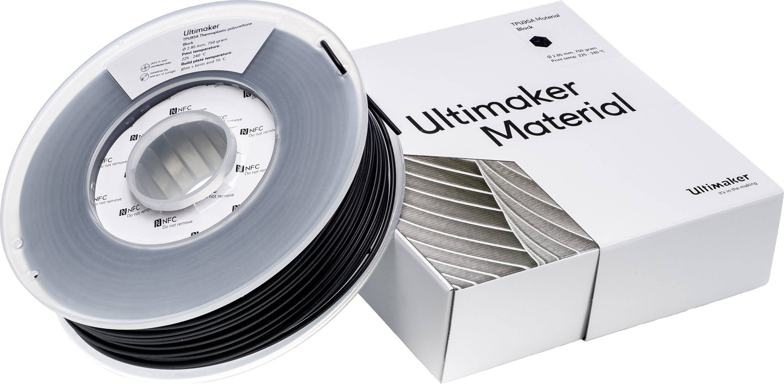UltiMaker TPU - M0369 Black 750 - 215194 1756 Filament TPU semi-flexible 2.85 mm 750 g noir 1 pc(s)-1