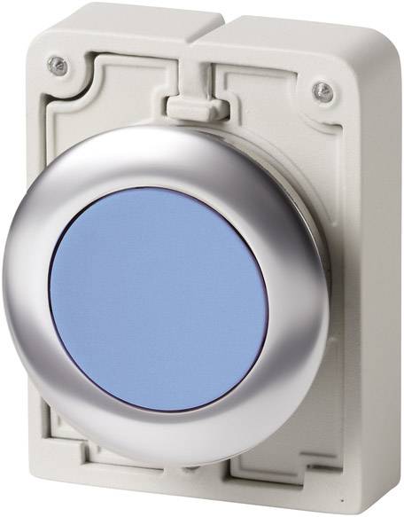 Interrupteur à pression plat, rond, chromé Eaton M30C-FDR-B 182947 bouton bleu 1 pc(s)
