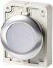 Bouton-poussoir plat, rond, chromé Eaton M30C-FDL-W 182925 blanc 1 pc(s)