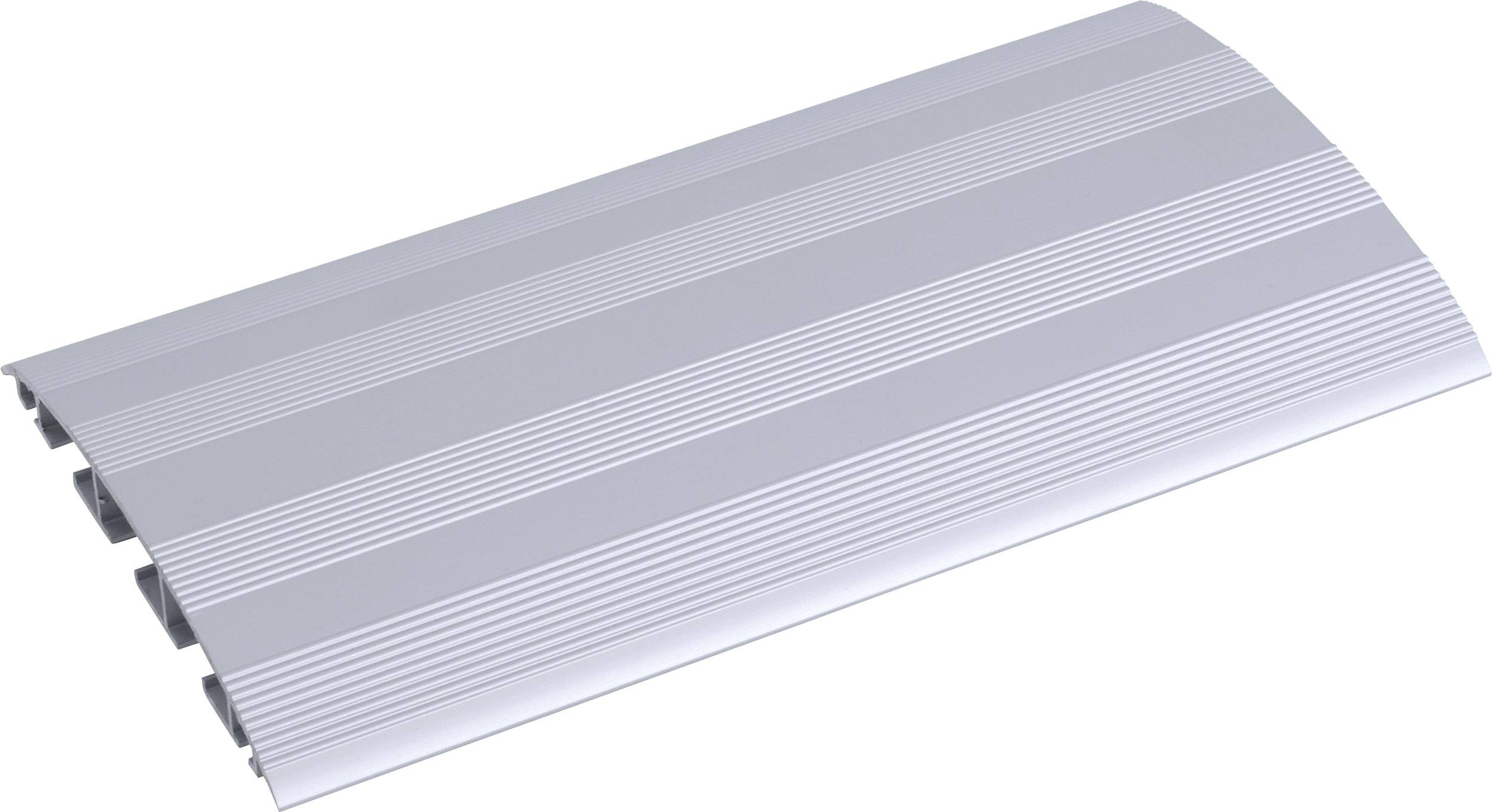 format plat 80 x 14 mm x 2 m Cache-c/âble sol en caoutchouc gris