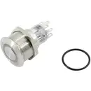 Bouton-poussoir TRU COMPONENTS TC-GQ22-A-22E/W/12V/S203 1602473 250 V 5 A 2 x Off/(On) IP65 à rappel 1 pc(s)