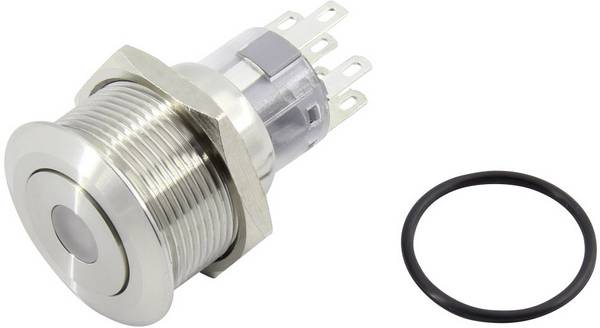 Bouton-poussoir TRU COMPONENTS TC-GQ22-A-22D/B/12V/S203 1602495 250 V 5 A 2 x Off/(On) IP65 à rappel 1 pc(s)