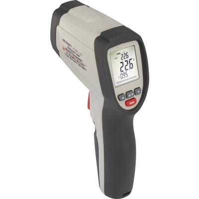 Un thermomètre infrarouge avec affichage numérique indique une température de 22,6 °C. L'appareil est noir et gris.