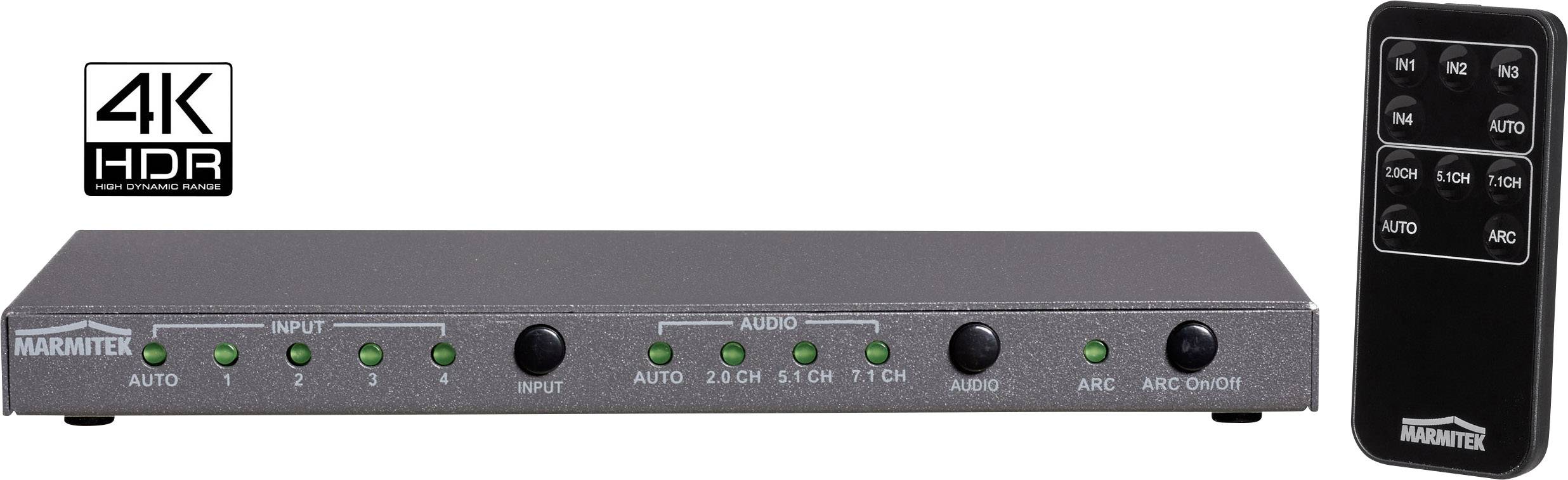 MARMITEK CONNECT 621 SWITCH HDMI 4K 4:1 avec sortie audio-0
