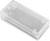 Boîtier rectangulaire en plastique transparent aux coins arrondis, capable de contenir de minuscules composants électroniques.
