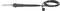 Fer à souder avec manche noir et long câble, adapté aux réparations électroniques et aux travaux de soudure.