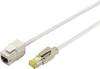 Digitus DK-1741-CP-020 RJ45 Câble réseau, câble patch CAT 6a S/FTP 2.00 m gris ignifuge, feuille de blindage, blindage par tresse, blindé, sans halogène, torsadé par paire 1 pc(s)