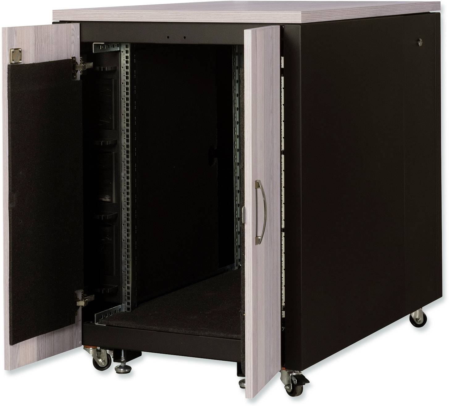 Digitus Armoire de serveur 19" (l x H x P) 750 x 1000 x 1130 mm 17 UH noir (RAL 9005), chêne-2