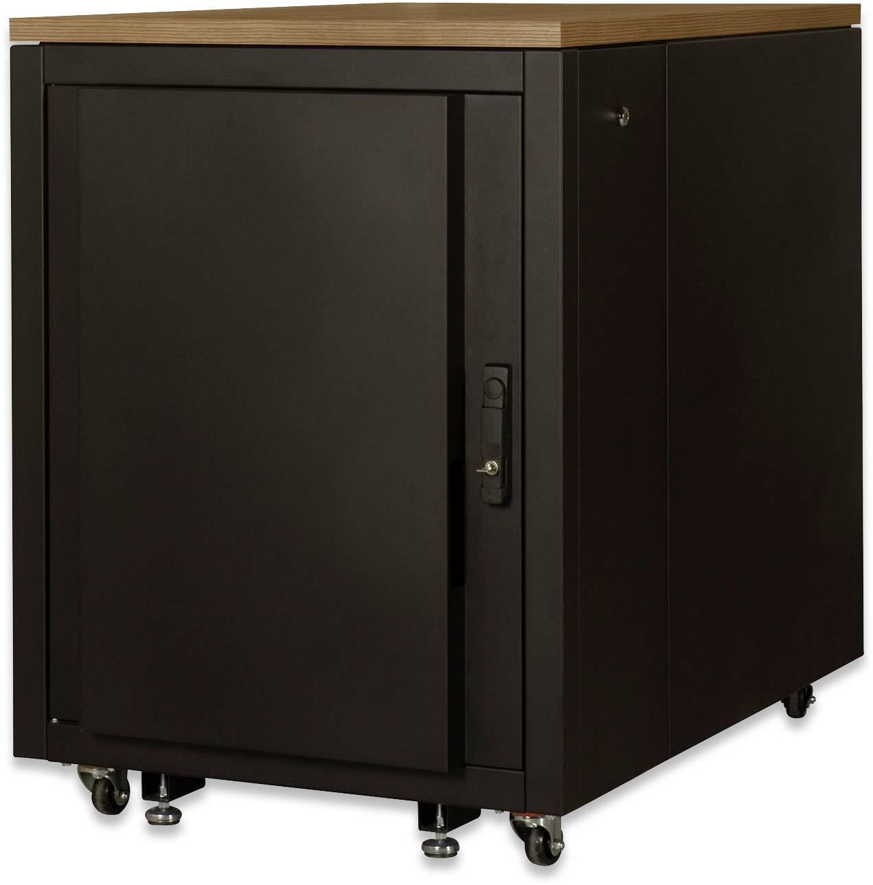 Digitus Armoire de serveur 19" (l x H x P) 750 x 1000 x 1130 mm 17 UH noir (RAL 9005), bois de teck-1