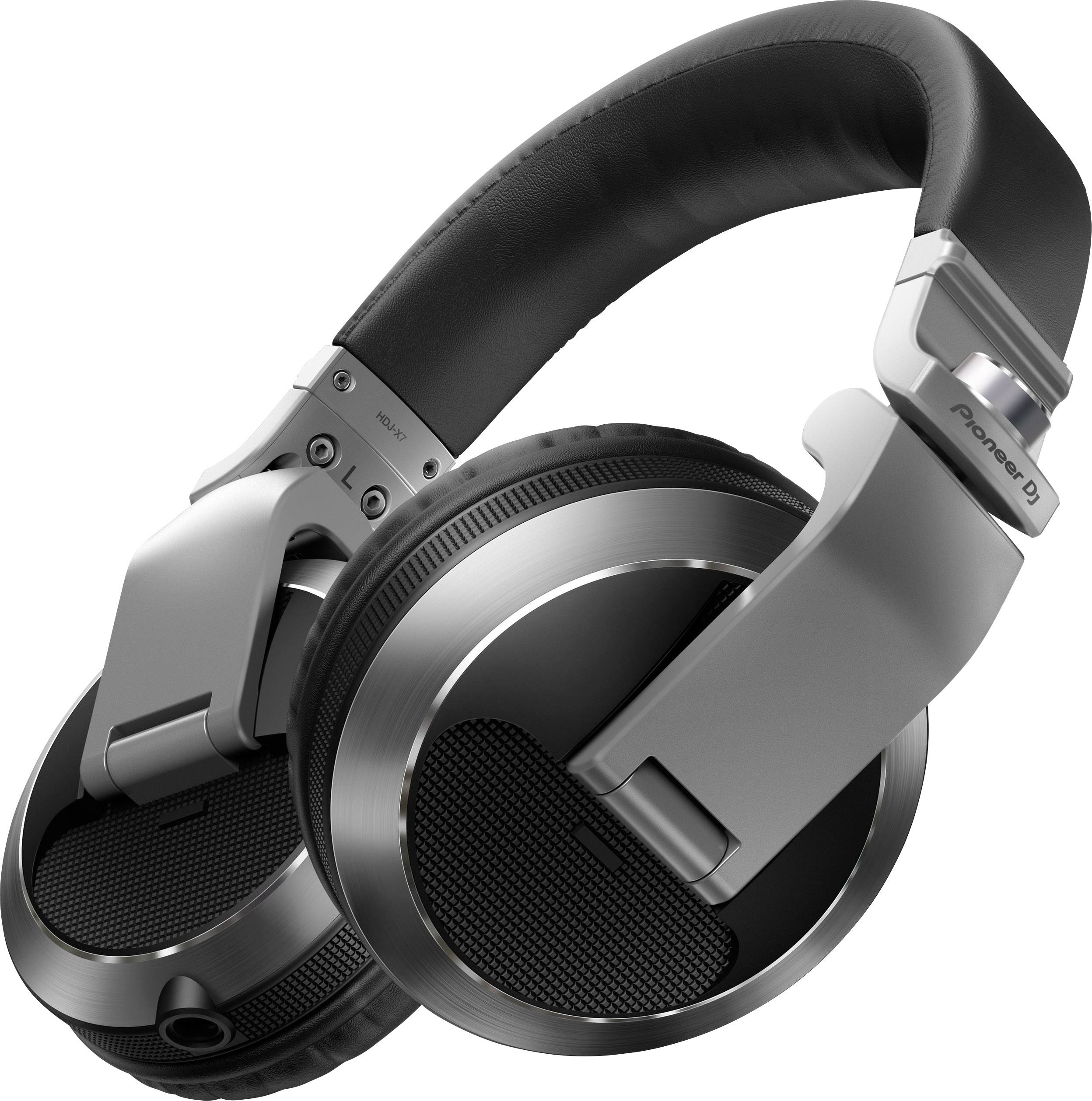 Casque audio noir avec des touches argentées, écouteurs rembourrés, arceau épais ; le design allie confort et élégance.