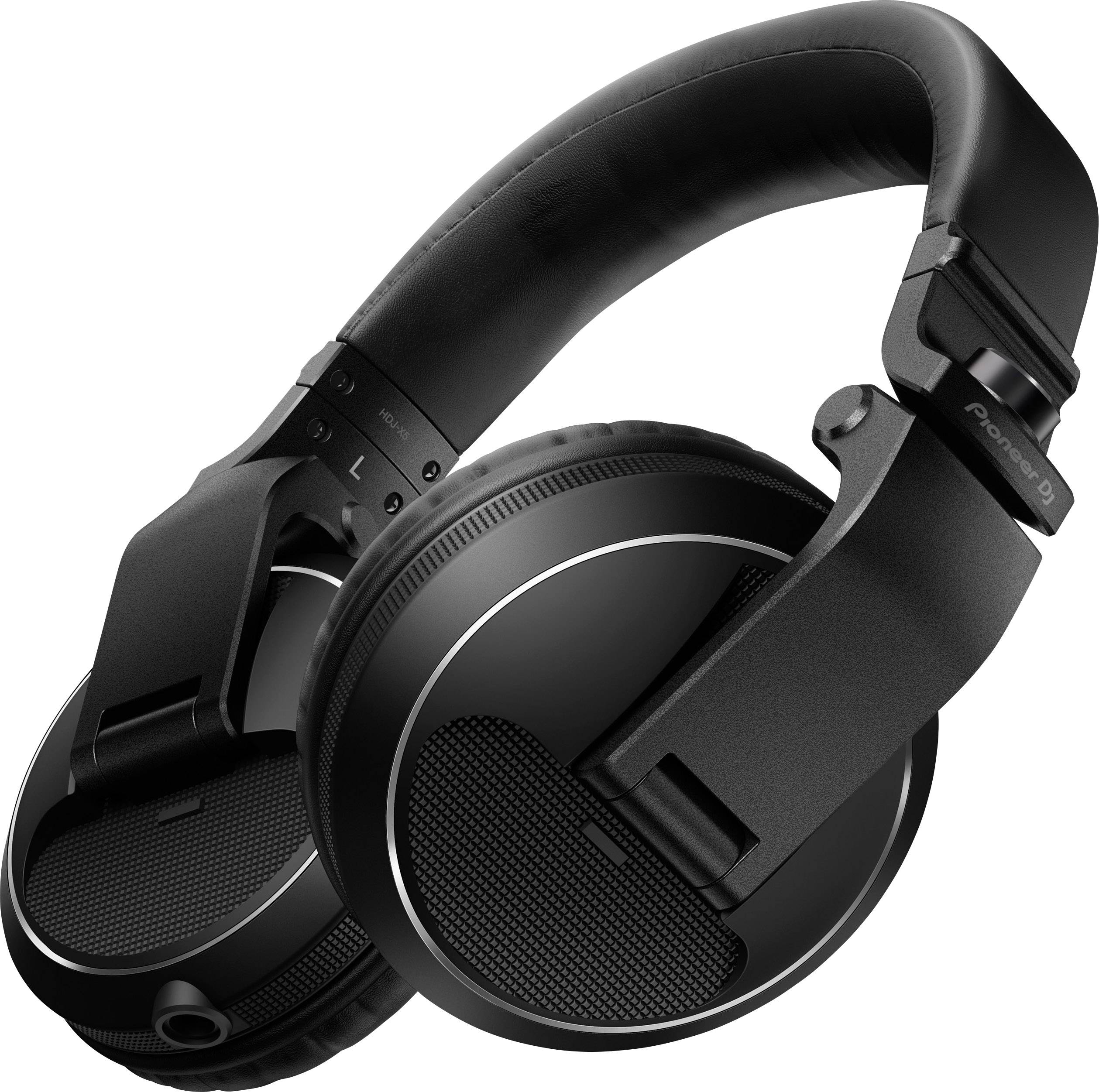 Écouteurs over-ear noirs avec coussinets rembourrés et arceau réglable, parfaits pour la musique et le plaisir audio.
