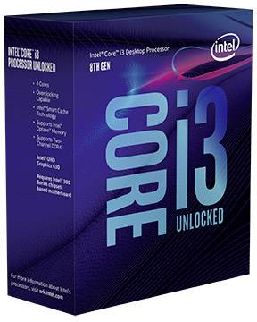 Intel Core i3-8350K, Intel® Core™ i3, LGA 1151 (Emplacement H4), 14 nm, Boîte, Intel, i3-8350K-0