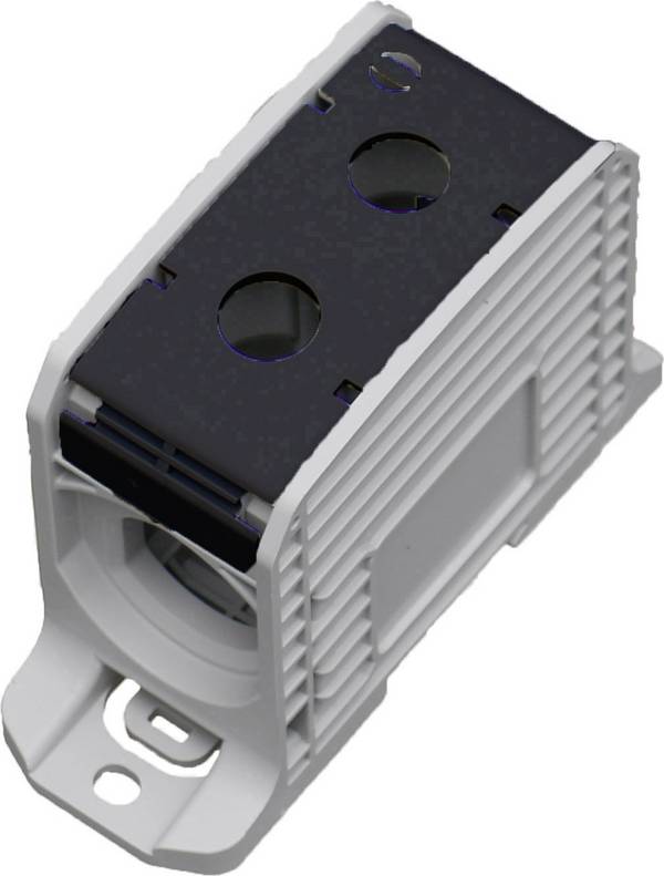 HoraeTec 087910-4-3 Bloc de raccordement PA gris clair (RAL 7035), noir 1 pôle 420 A, 340 A 600 V Type de conducteur = L