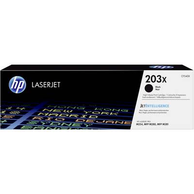 Cartouche de toner noir HP LaserJet 203X, compatible avec les imprimantes M254, MFP M280 et MFP M281. Contient JetIntelligence.